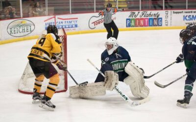 Misiak’s Three Point Night Fuels Bruins over Blizzard
