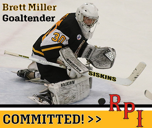 Bruins Goaltender Miller Commits to RPI