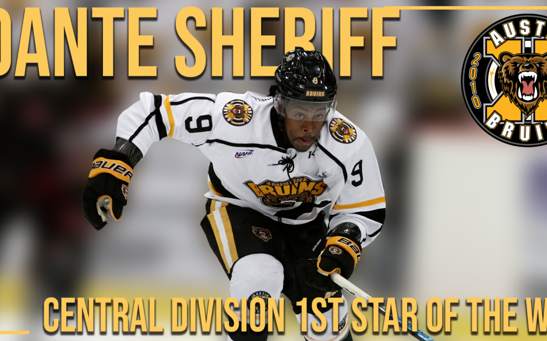 Dante Sheriff Earns Second Consecutive NAHL Bauer Central Division First Star of the Week