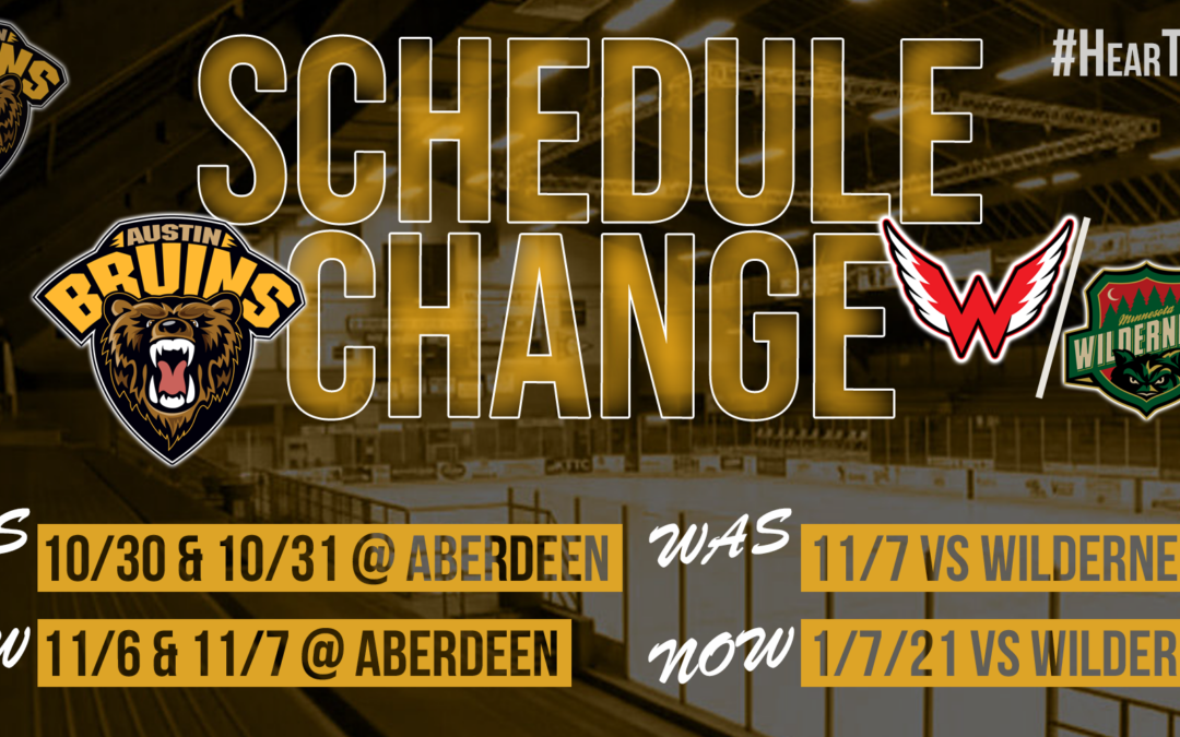 Bruins Announce Rescheduling of First Three Regular-Season Games Including Home-Opener