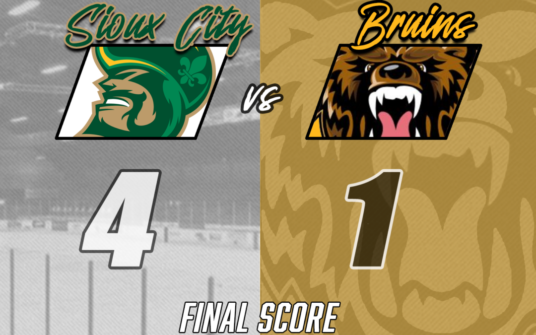 Bruins Drop Preseason Showdown to USHL’s Sioux City Musketeers