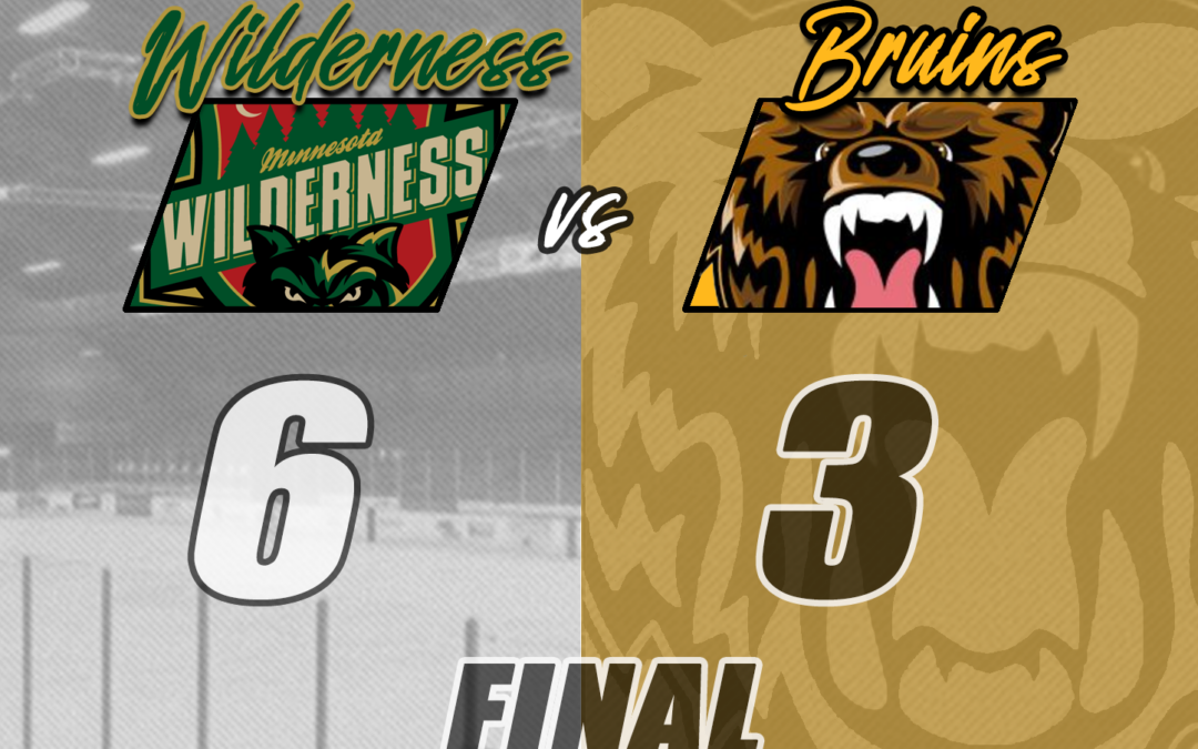 Bruins Taken Down by Wilderness, 6-3
