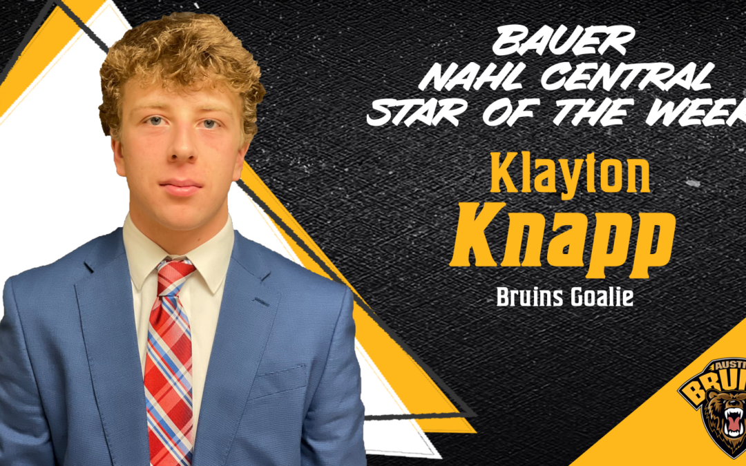 Knapp Earns 2nd Bauer Central Star of the Week Honor
