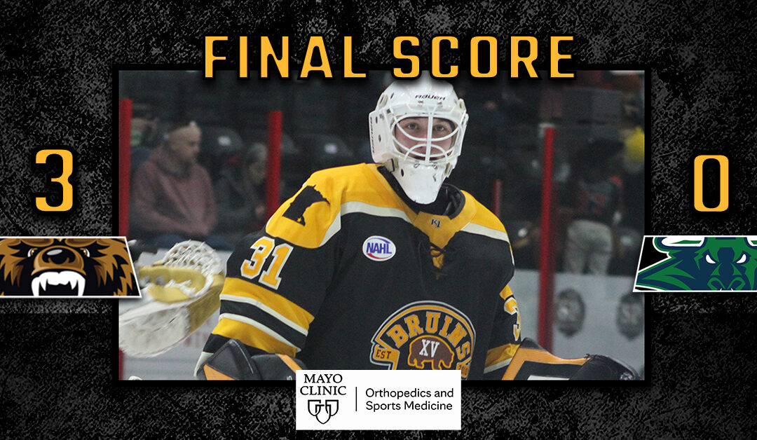 Solomon Records Fourth Shutout of the Year in Bruins 3-0 Win Over North Iowa