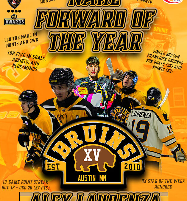 Two More Bruins Honored with NAHL End of Season Awards