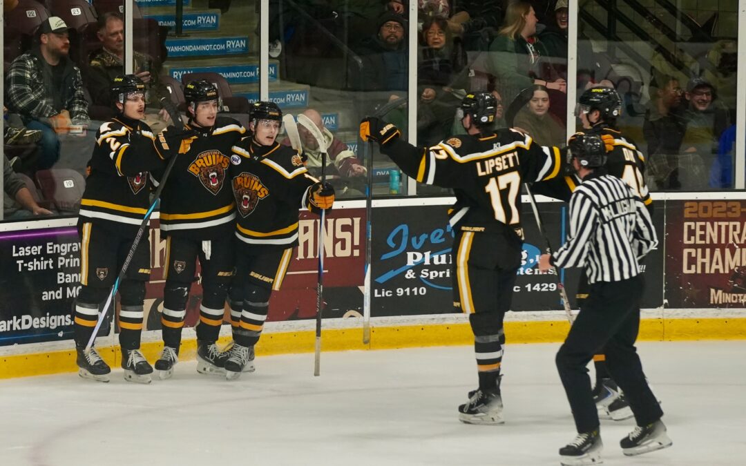BRUINS OFFENSIVE SURGE CARRIES TEAM TO SWEEP IN MINOT