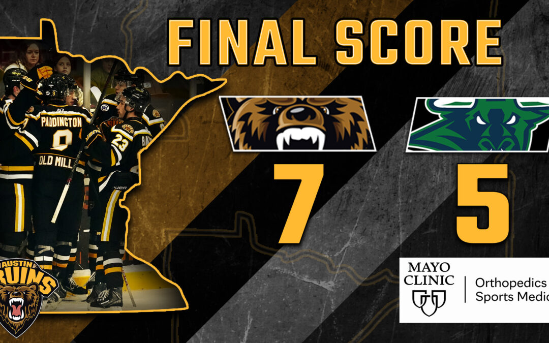 BRUINS HANG ON IN 7-5 VICTORY OVER BULLS