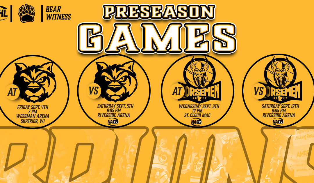 BRUINS ANNOUNCE PRESEASON SCHEDULE
